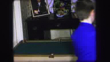 Lynbrook New York (1971): Boys Playing Pool Table Both Seem Very Excited And Ready