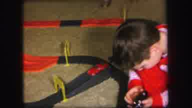 Lynbrook New York (1971): The Two Childs Are Playing With An Toy Cars