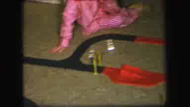 Lynbrook New York (1971): A Group Of Kids Playing With A Car Racing Set
