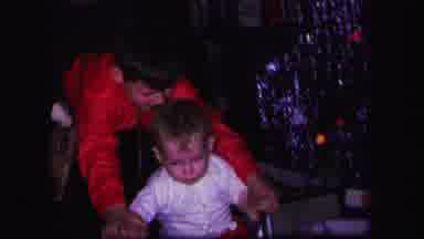 Lynbrook New York (1971): Christmas Night A Couple Of Kids Super Are Excited To
