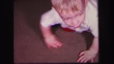 Lynbrook New York (1971): Two Young Toddlers Walking And Crawling On Camera
