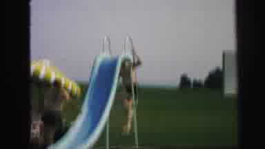 Lynbrook New York (1971): Boy Enjoying A Pleasant Summer Day At A Pool At His