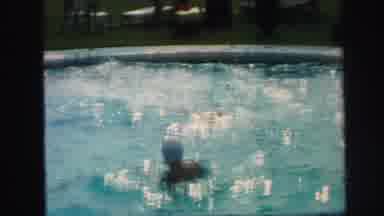 Lynbrook New York (1971): One Guy And One Girl In The Swimming Pool Playing And