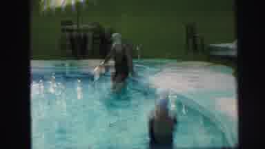 Lynbrook New York (1971): Blurry Footage Of Swimmers With Caps On In A Pool With A