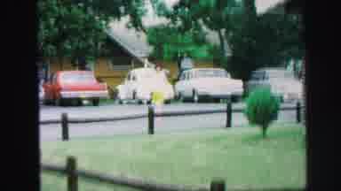 Lynbrook New York (1971): Middle Aged Woman Running Or Waving To Get Into A Line