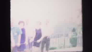 Lynbrook New York (1971): Overexposed Family Portrait Along Bridge And Mountain