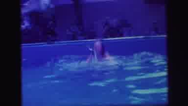 Lynbrook New York (1971): Family Bonding Showing Enjoyment At Backyard Swimming On