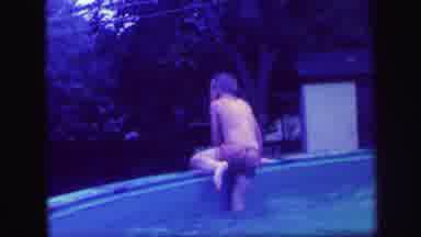 Lynbrook New York (1971): Family Playing And Splashing In A Above Ground Pool
