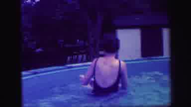 Lynbrook New York (1971): Children Playing In A Pool With Their Mother And A Baby