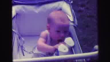 Lynbrook New York (1971): The Baby Who Will Be Happy To Get Out Of His Crib