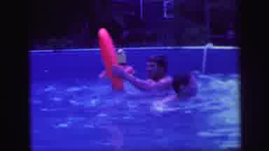 Lynbrook New York (1971): Swimming Pool In Playing One Men And And Small Boy It