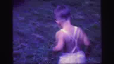 Lynbrook New York (1971): Two Toddlers Running Around Blue Stroller In Rompers On
