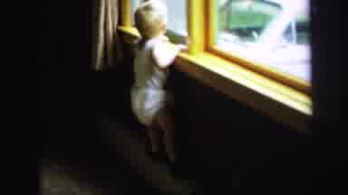 Lynbrook New York (1971): The Child Seeing Something Outside By The Window