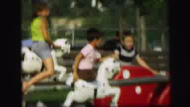 Lynbrook New York (1971): Kids Playing In A Playing Ground On White And Black
