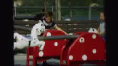 Lynbrook New York (1971): Kids Play On Playground Seesaw On A Bright Sunny Day