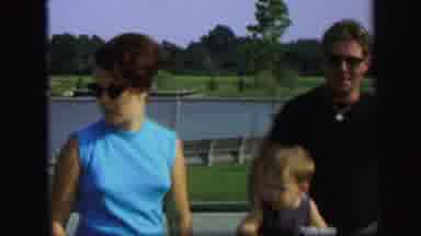 Lynbrook New York (1971): Two Child Are Playing In The Park And Mother Father