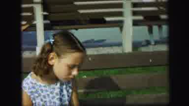 Lynbrook New York (1971): A Girl And Boy Playing Together On A Bouncy Horse