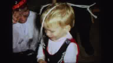 Lynbrook New York (1971): A Kids Birthday Party Dad Recording Him And Boy Showing