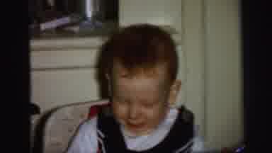 Lynbrook New York (1971): Vintage Video Clip Two Toddler Boys In High Chairs