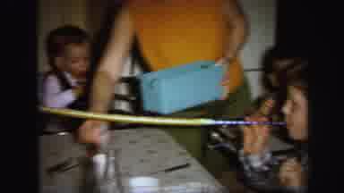Lynbrook New York (1971): Birthday Party With Five Boys Blowing Party Favors And
