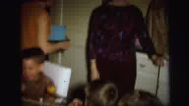 Lynbrook New York (1971): Family Gathered Around In Kitchen For Child's Birthday