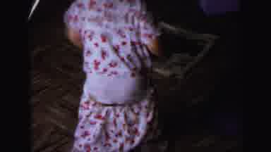 Lynbrook New York (1971): Toddler Struggles To Walk While Pajamas Are Falling Off