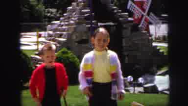 Lynbrook New York (1971): Two Little Kids Looking At The Camera And In The