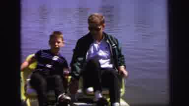 Lynbrook New York (1971): Father And Son Time Pedaling In Paddle Boat At Lake