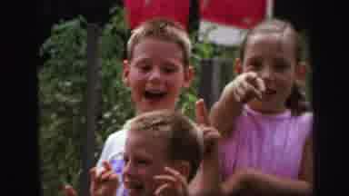 Lynbrook New York (1971): Children Gathered Outside During A Meal With Their
