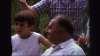 Lynbrook New York (1971): Children Around Elderly Man Probably A Grandpa Clowning