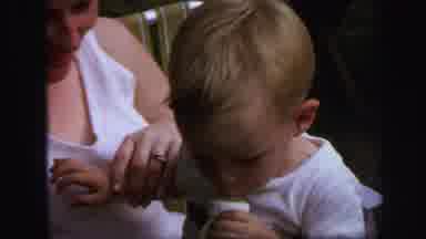 Lynbrook New York (1971): A Family Spent Time In The Parka Little Boy Feeding Milk
