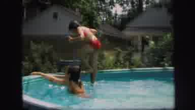 Lynbrook New York (1971): Backyard Fun In Suburban Setting Swim In Private Pool At
