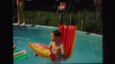 Lynbrook New York (1971): The Children Were Playing In The Swimming Pool With