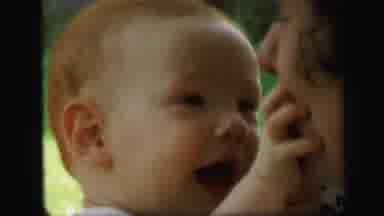 Lynbrook New York (1971): A Child Playing With His Mother His Mother Happy