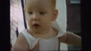 Lynbrook New York (1971): Adorable Happy Red Haired Infant Being Held By A Loved