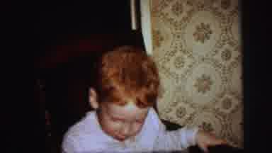 Lynbrook New York (1971): The Baby Was Sitting On The Chair And His Brother Play
