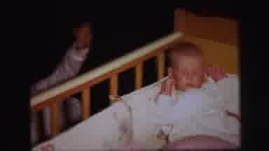 Lynbrook New York (1971): Baby Asleep In Crib With Siblings And Mom Standing Near