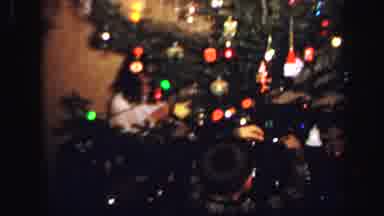 Lynbrook New York (1971): Two Young Boys Decorating A Christmas Tree With Colorful