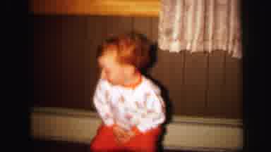 Lynbrook New York (1971): Two Babies Running Around The Living Room