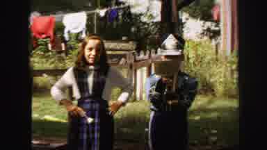 Lynbrook New York (1971): Young Girl And Boy Playing Trumpet In Custom Posing