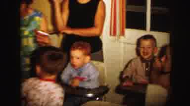 Lynbrook New York (1971): Old Woman Holding Chocolate Cake In One Hand With