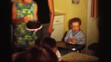 Lynbrook New York (1971): Family Birthday Party For A Little Boy In A Kitchen