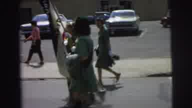 Lynbrook New York (1973): A Group Of Girl Scouts Walking During A Parade