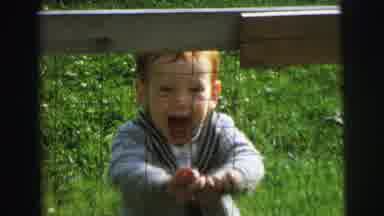 Lynbrook New York (1973): A Little Boy Playing On A Fence