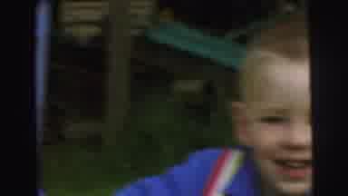 Lynbrook New York (1973): Two Kids Laughing While Wearing Matching Clothes In A