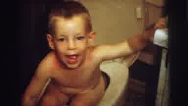 Lynbrook New York (1973): Child Learns To Sit On The Toilet And Mother Cleans Him