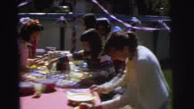Lynbrook New York (1973): Family And Friends Gather In The Backyard For A Birthday