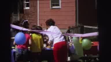 Lynbrook New York-1973: Early 1980's Kids Birthday Party Potluck Food Table