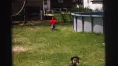 Lynbrook New York (1973): Children Out In The Backyard Playing A Game Of Hide And