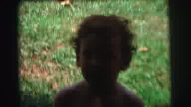 Lynbrook New York (1973): Kids Playing Near Kiddie Pool Near Bench In Backyard Boy
